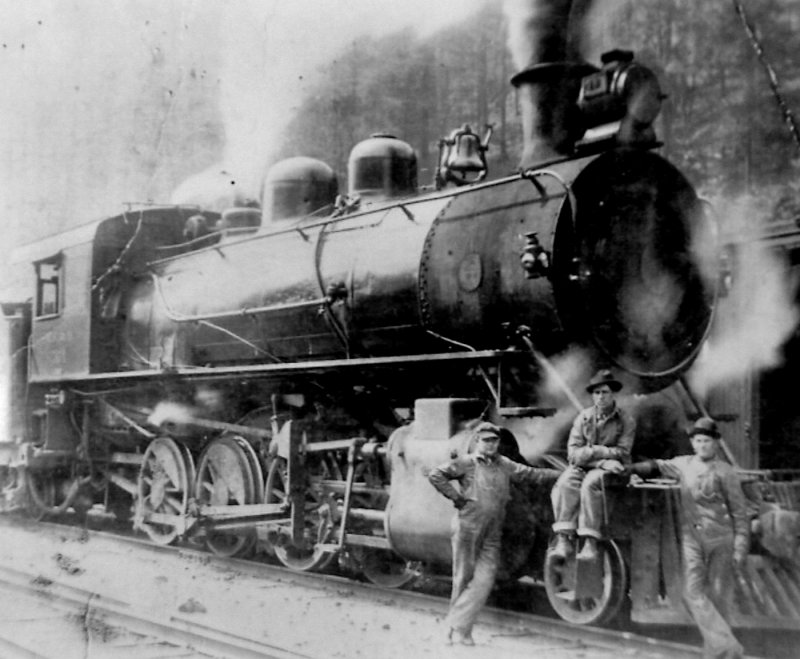 Steam Train And Crew