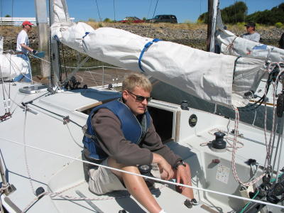 Sailing on SF Bay, June 2006.
