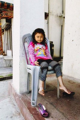 Young Girl Big Shoes