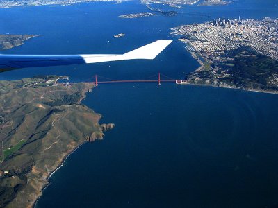 Over SF bay; The Golden Gate Bridge .. 2932