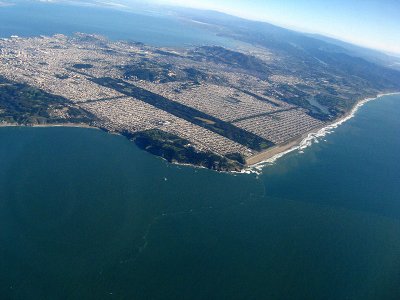 Over SF bay; Looking south towards SF and the coast .. 2934