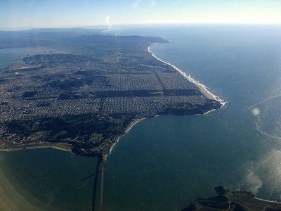 Over SF bay; San Francisco, looking south .. 2940