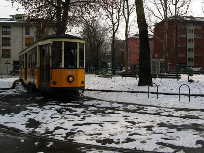 Tram in the snow .. 8669