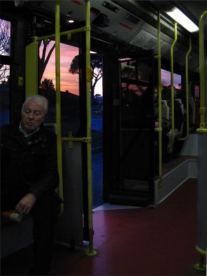 Passengers inside the waiting bus .. 0856
