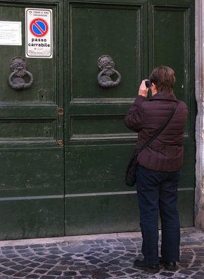 Margaret capturing a doorknocker .. 2114