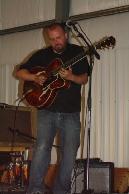 Aaron on guitar