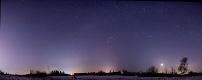 180 degree sky panorama