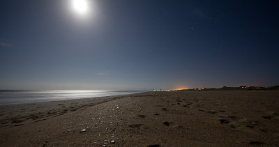 Moon on the ocean