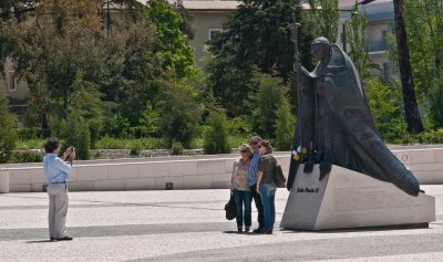 Portugal Ftima standbeeld paus Johannes Paulus II