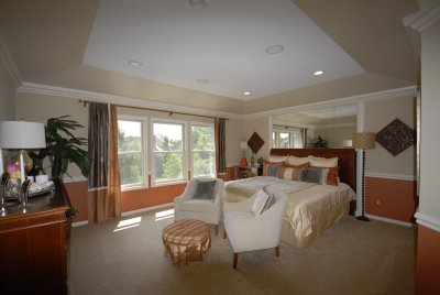 Owner's  Suite Bedroom with Tray Ceiling
