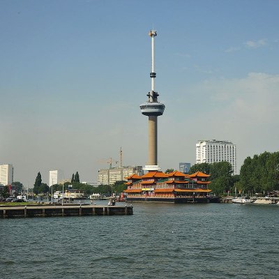 Euromast and the Floating Chinese Restaurant- Rotterdam,Netherlands