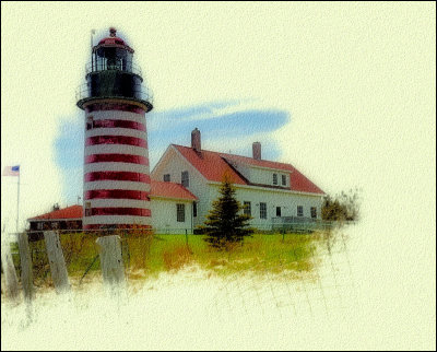 12/21/11 - Maine Lighthouse (painterly)