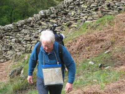 tough climb to alcock tarn