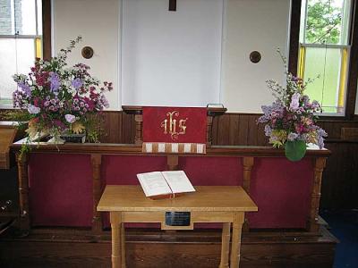 flowers ready for anniversary service