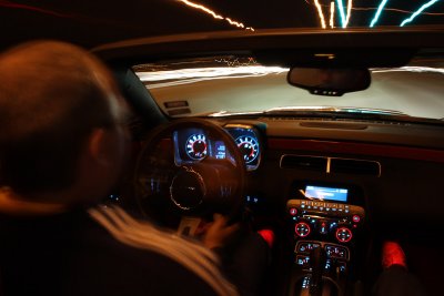 Camaro at night