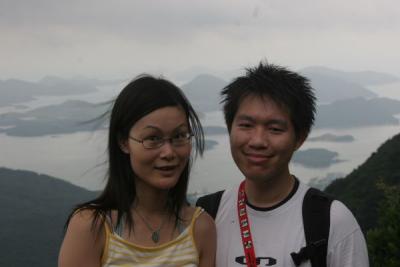 Winnie and Gary with Sai Kung in the background