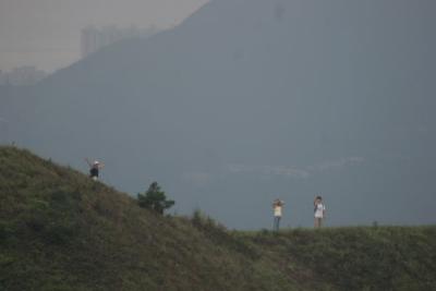 Joyce, Winnie and Gary at the saddle