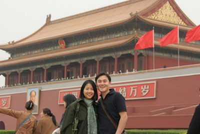 Janine and Hy at Entrance to Forbidden City