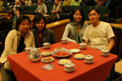 Noon, Joyce, Janine and Hy at Table at Beijing Opera