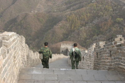 Two Soldiers Down the Wall