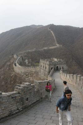 Janine, Hy and Joyce Heading Back at the Great Wall