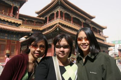 Joyce, Noon and Janine at Lama Temple