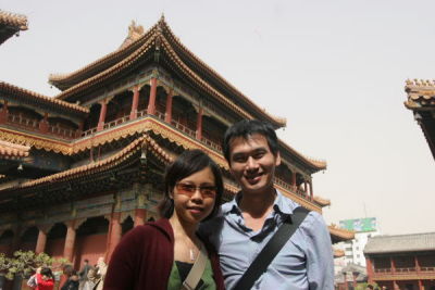 Joyce and Khanh at Lama Temple