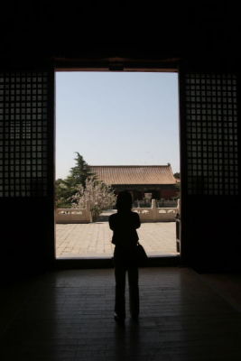 Joyce's Shadow at Doorway of Ming Tombs