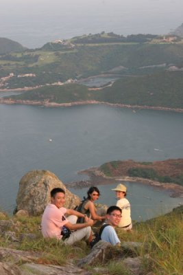Anson, Joyce, Henry and Lisa with Clearwater Bay in Background (Portrait)