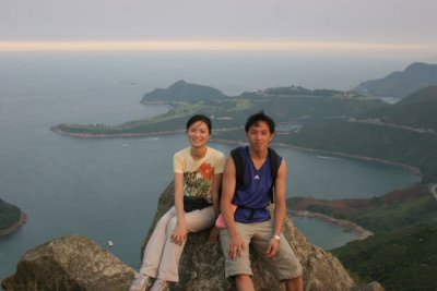 Lisa and Jacky with Clearwater Bay in Background