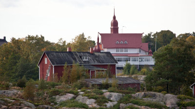 Charming buildings on water's edge