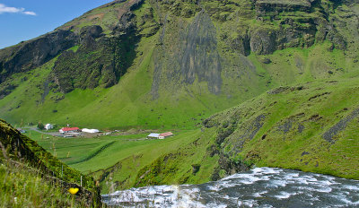 At the top of Skogafoss