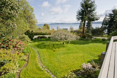 Deck and the view of Puget Sound