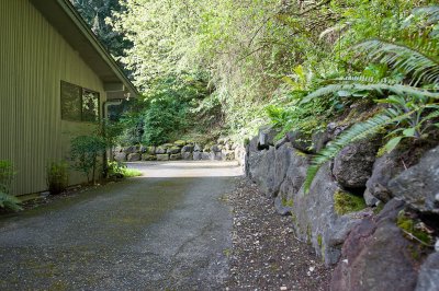 Driveway to the garage