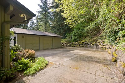 Driveway and garage