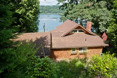 Exterior with Quartermaster Harbor on the other side of the home
