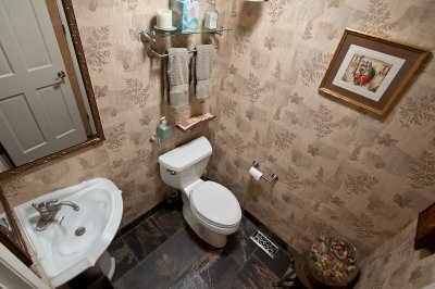 Bathroom adjacent to the family room