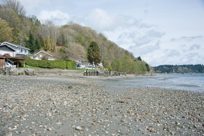 Beach at low tide