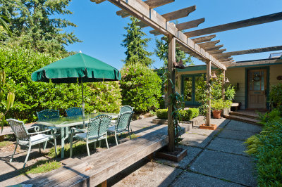 Main entry and patio