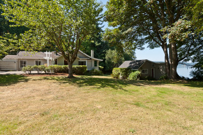 Home and cabin and Puget Sound