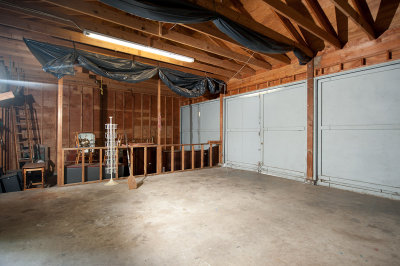 Inside the garage