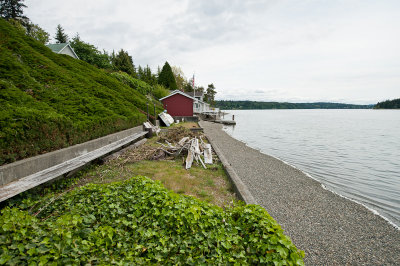 Beach at medium tide