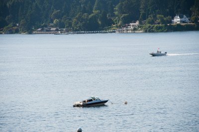 Boating just off the beach