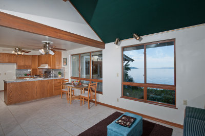 Family room and kitchen