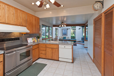 Kitchen and family room