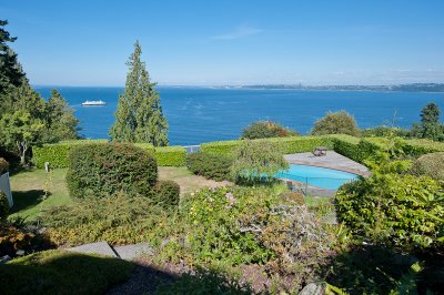 Front yard, pool and view
