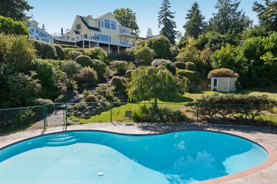 Pool and house