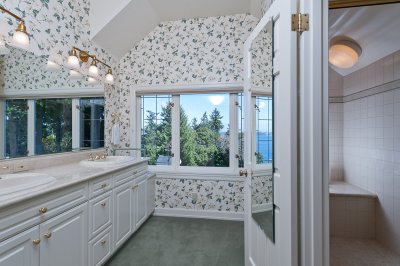 Master bath with shower on the right