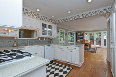 Kitchen and family room