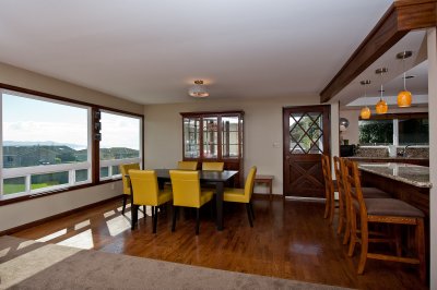 Dining area and kitchen to the right